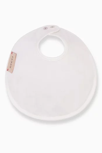 Web Logo Print Bib in Cotton Jersey