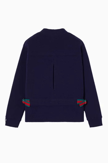 Web Cardigan in Wool