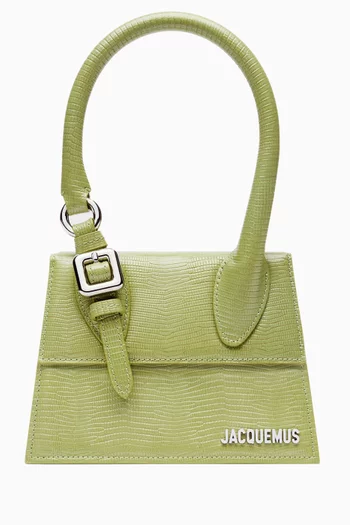 Le Chiquito Moyen Bag in Lizard-embossed Leather