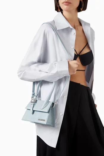 Le Chiquito Moyen Bag in Lizard-embossed Leather