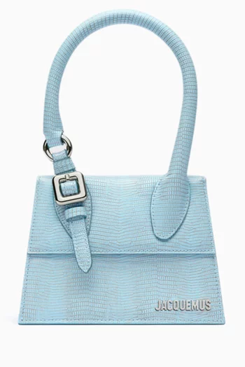 Le Chiquito Moyen Bag in Lizard-embossed Leather