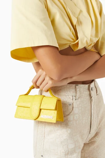 Mini Le Bambino Tote Bag in  Ostrich-embossed Leather