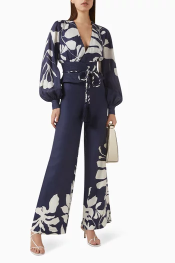 Preferida Floral Pants in Linen