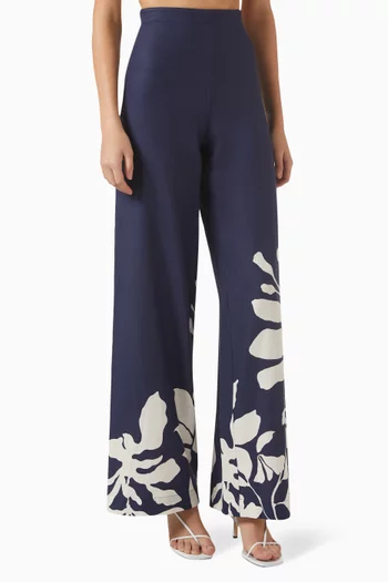 Preferida Floral Pants in Linen