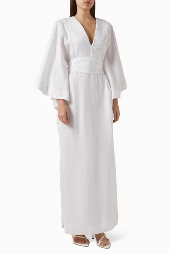 Volare Belted Kaftan in Linen