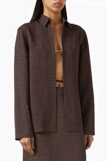 La Chemise Notte Shirt in Satin