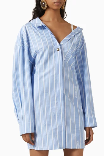 La Mini Robe Chemise Dress in Poplin