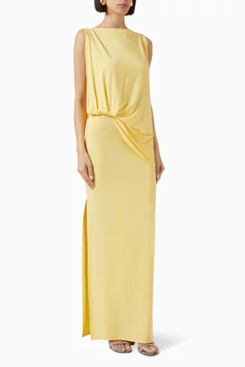 La Robe Peplo Longue Maxi Dress
