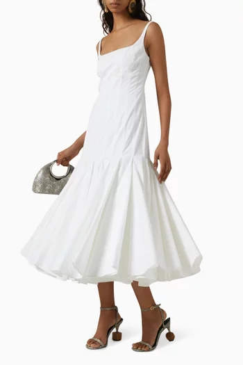 La Robe Agave Midi Dress in Poplin