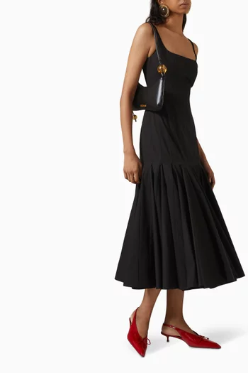La Robe Agave Midi Dress in Poplin