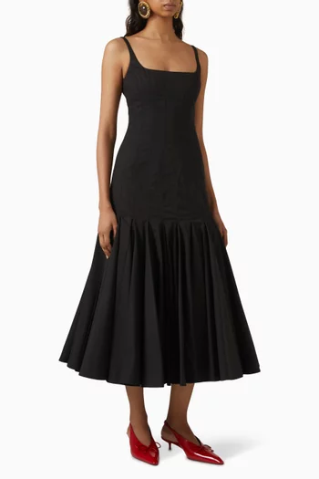 La Robe Agave Midi Dress in Poplin