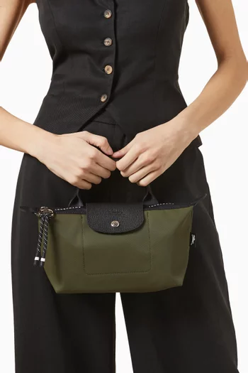 Le Pliage Energy Top Handle Pouch in Recycled Canvas