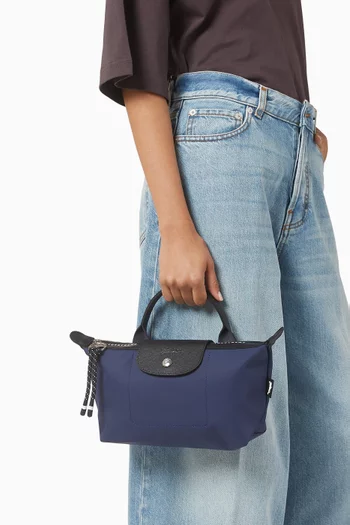 Navy top handle bag 2025