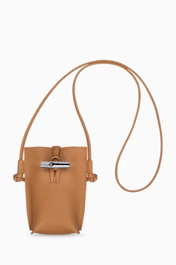 Le Roseau Phone Bag in Cowhide Leather