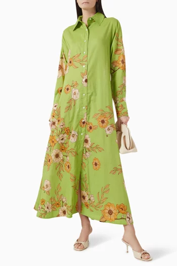 Vesta Opera Maxi Dress in Cotton Voile