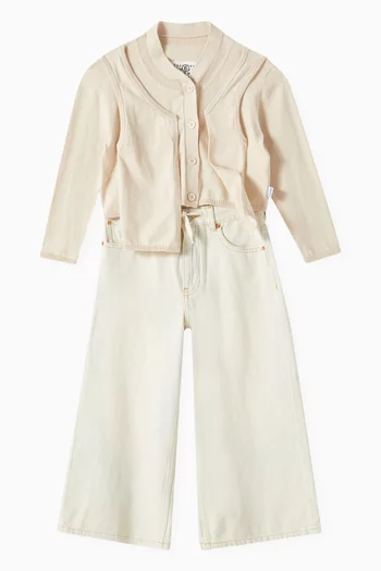 Button Down Cardigan in Cotton
