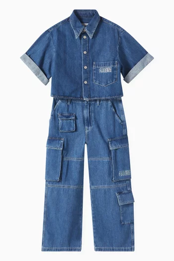 Cropped Shirt in Denim