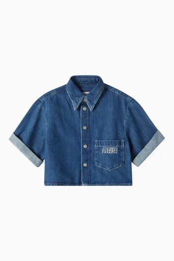 Cropped Shirt in Denim