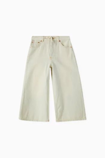 Washed-effect Wide-leg Jeans