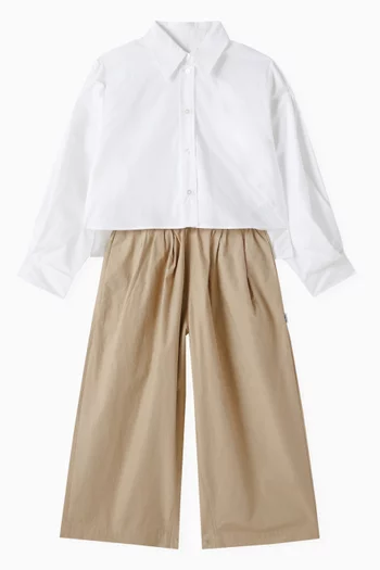 Plain Trousers in Cotton