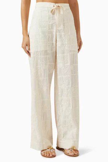 Caroline Wide-leg Pants in Cotton