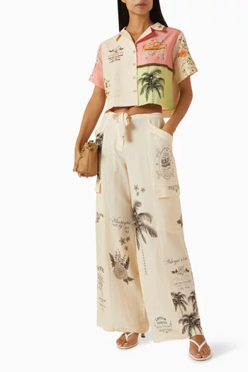 Itsy Crop Shirt in Viscose Blend