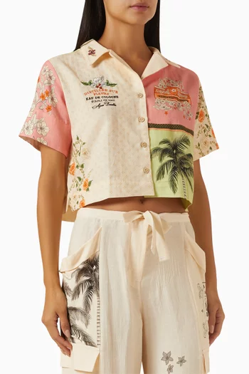 Itsy Crop Shirt in Viscose Blend