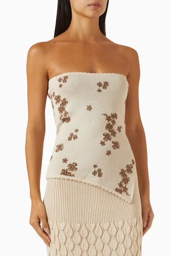 Shantal Embroidered Knit Blouse