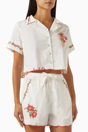 Itsy Crop Shirt in Cotton-blend