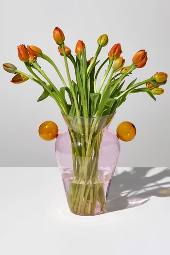 Geo Urn Vase in Glass