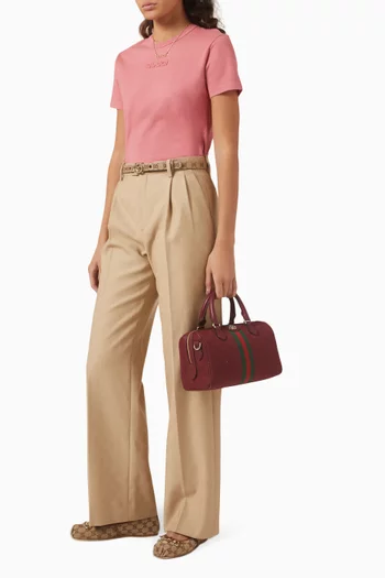 Small Ophidia Top-handle Bag in GG Canvas
