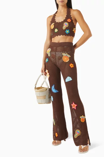 Crochet Patches Bralette in Cotton-blend