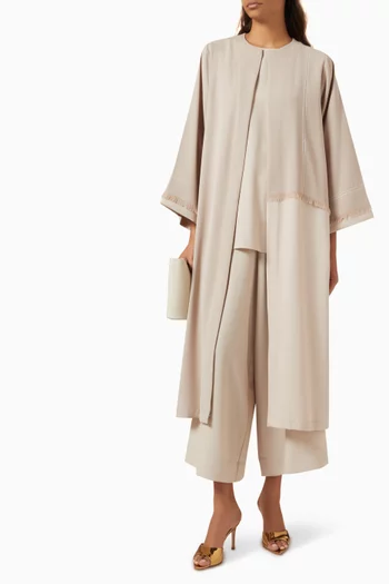 4-piece Frayed Hem Co-ord Set in Crepe
