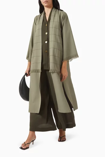 4-piece Frayed Hem Co-ord Set in Crepe