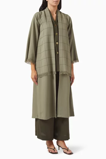 4-piece Frayed Hem Co-ord Set in Crepe