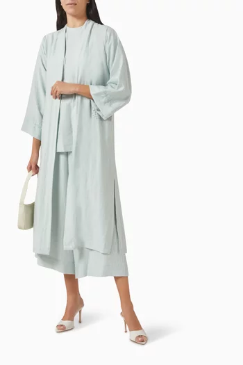 4-piece Embellishments Co-ord Set in Linen