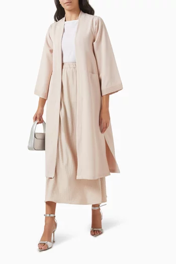 4-piece Embroidered Co-ord Set in Crepe