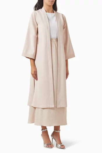 4-piece Embroidered Co-ord Set in Crepe