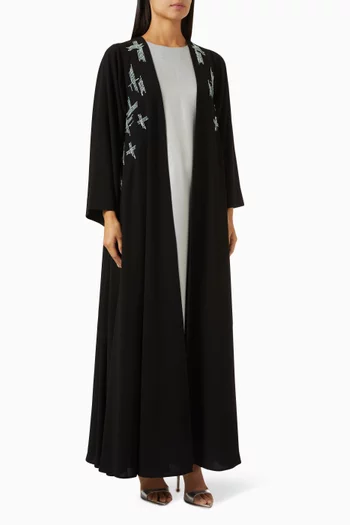 Embellished 3-piece Abaya Set in Crepe