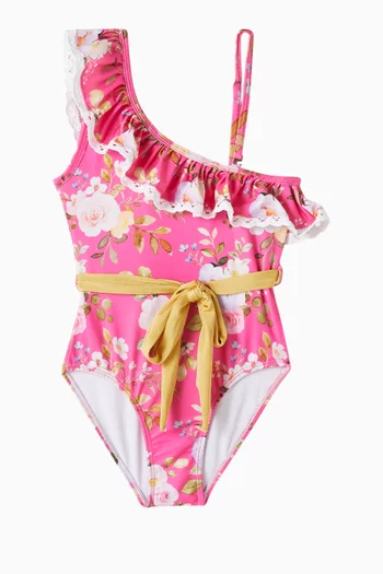 Floral Print One-piece Swimsuit
