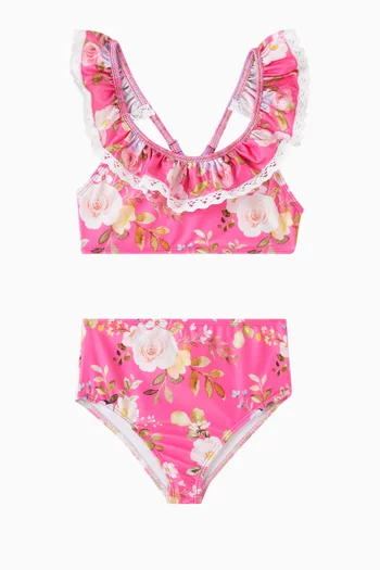 Floral-print Bikini Set