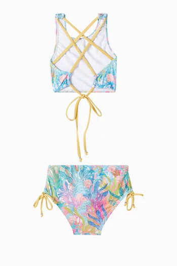 Floral Print Two Piece Bikini Set