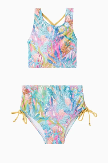Floral Print Two Piece Bikini Set