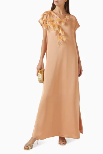 Feather Applique Kaftan