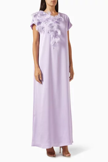 Feather Applique Kaftan