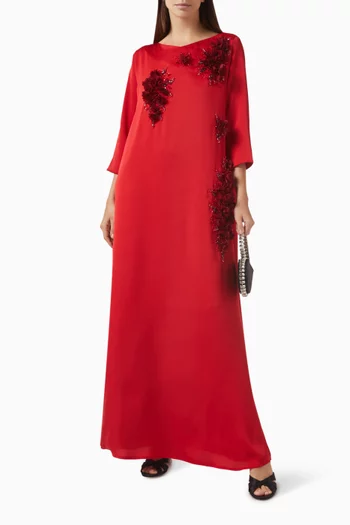 Floral Applique Kaftan