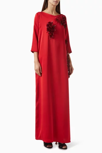 Floral Applique Kaftan