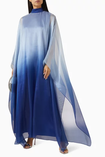 Oversized-sleeves Kaftan in Crepe