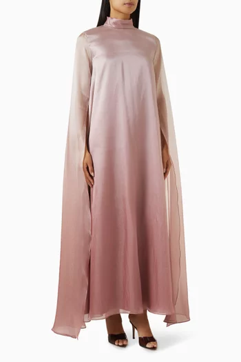 Oversized-sleeves Kaftan in Crepe