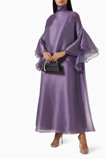 Oversized-sleeves Kaftan in Organza